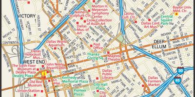 מפה של העיר דאלאס רחובות