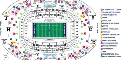 המפה AT&T stadium