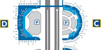 DFW airport terminal מפה