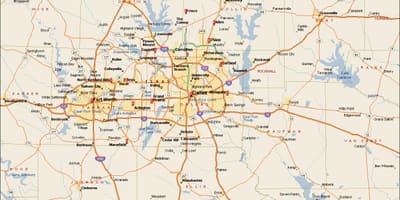 דאלאס Fort worth metroplex מפה